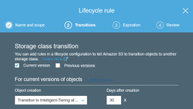 Screenshot der Lifecycle-Optionen