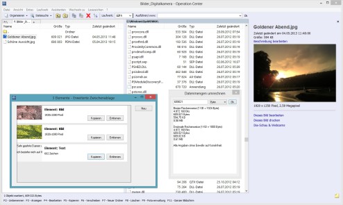 Operation Center 11: Alternativer Dateimanager mit Gestensteuerung