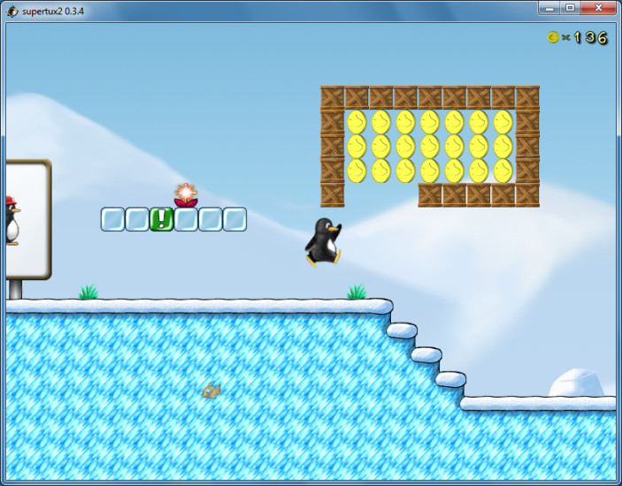 SuperTux ist ein quelloffener Super-Mario-Klon, in dem Linux-Maskottchen Tux seine Freundin Penny befreien muss. Insgesamt 26 Level voller Gegner, Goldstücke und Herausforderungen warten auf den Spieler.