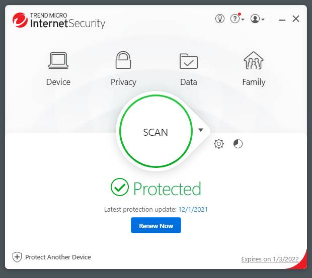 Screenshot Trend Micro Internet Security