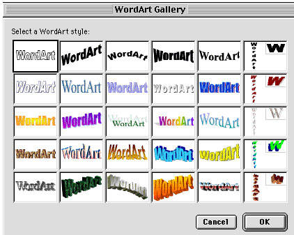 Word 98 Macintosh Edition Word Art Gallery (1998)