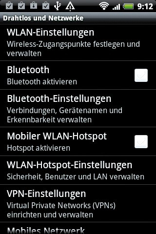 Handy als Hotspot: Handys mit Android ab Version 2.2 arbeiten auch als WLAN-Hotspot (Bild 4).