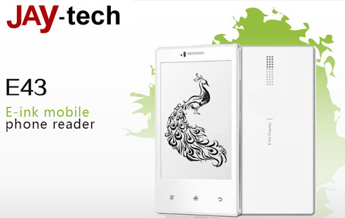 Über Jay-tech kommt in Kürze das erste Android-Smartphone mit stromsparendem E‐ink-Display auf den deutschen Markt. Der E‐ink Phone Reader E43 soll 149 Euro kosten.