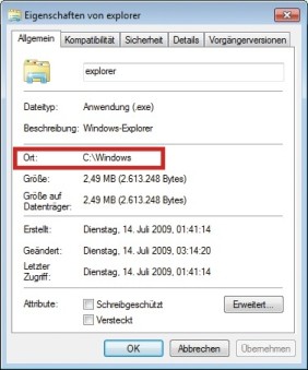 Eigenschaften von Prozessen: Unter Windows 7 zeigt der Windows Task-Manager nun auch den Pfad zu Prozessen an (Bild 5).