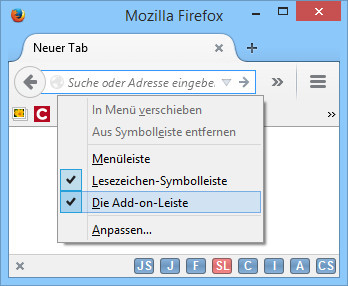 The Addon Bar (restored): Die Firefox-Erweiterung reaktiviert die Add-on-Leiste des Browsers.