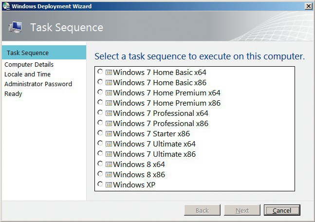 Volle Auswahl: Das All-in-one-Setup auf dem Stick installiert neben Windows XP alle 32- und 64-Bit-Versionen von Windows 7 sowie Windows 8.