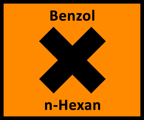 Gesundheitschädlich: Benzol und n-Hexan können chronische Beschwerden hervorrufen, wenn Menschen sie einatmen, verschlucken oder mit der Haut in Berührung kommen.