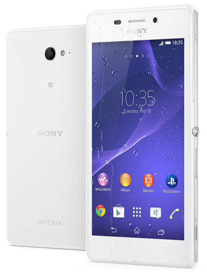 Sony Xperia M2 Aqua: Das Mittelklasse-Smartphone ist gemäß IP65 und IP68 vor Wasser und Staub geschützt.