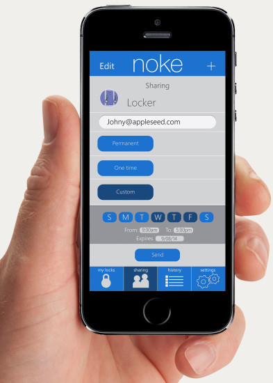 Instant Sharing: Noke-Besitzer können Freunden und Bekannten per App einmalig oder permanent erlauben, das Bluetooth-Vorhängeschloss zu öffnen.