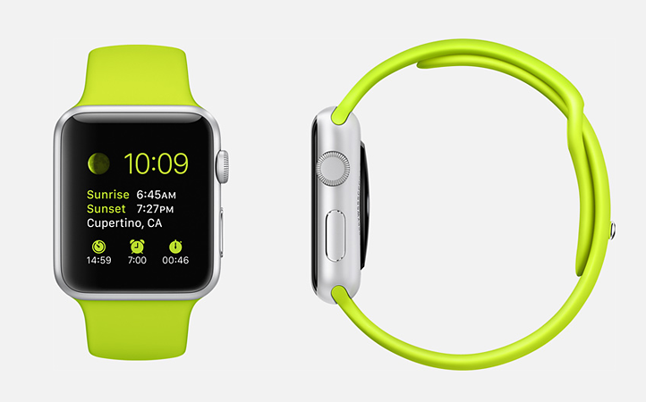 Bedienung: Apples Watch lässt sich über die Krone, sowie per Touch- und Wisch-Gesten auf dem Retina-Display aus Saphirglas bedienen. Über die Krone zoomen Nutzer etwa bei einer Foto-App die Ansicht hinein und heraus. Ein Druck auf die Krone zeigt wieder d