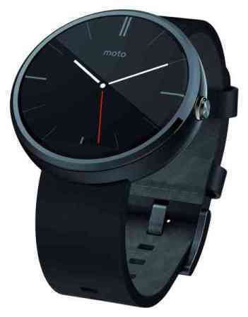 Motorola Moto 360 - Die Smartwatch von Motorola benutzt Android Wear als Betriebssystem und hat ein rundes Display mit einem Durchmesser von etwa 3,8 Zentimetern und einer Auflösung von 320 x 290 Pixeln. Darüber hinaus ist die Uhr bis zu einem Meter Tiefe