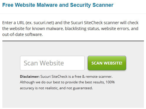 Sicherheits-Check: Die Sicherheitsfirma Sucuri bietet ein kostenloses Online-Tool, um Webseiten auf Malware-Befall zu prüfen.