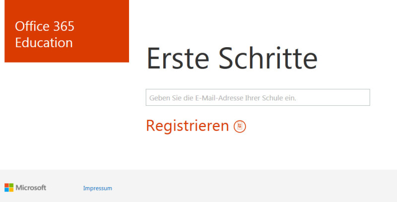 Office 365 Education Webseite