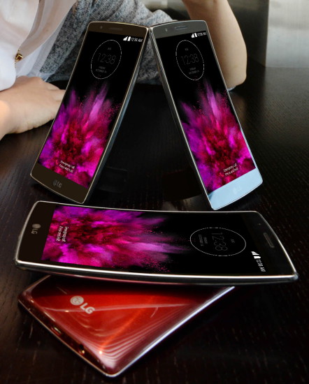 Gebogenes Smartphone LG G Flex 2
