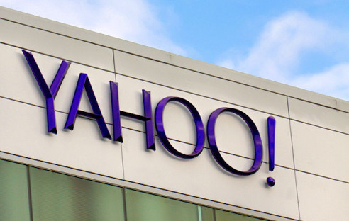 Yahoo-Gebäude mit Logo