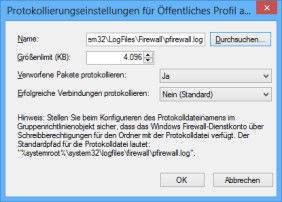 Windows-Firewall-Einstellungen