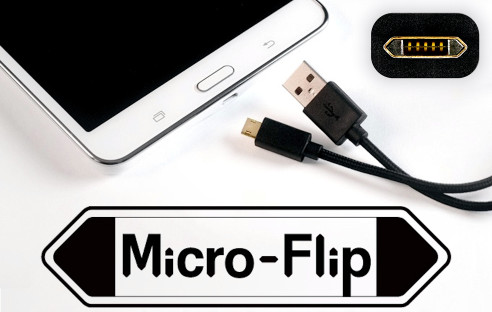 Micro-Flip: Verdrehsicheres Ladekabel für den Micro-USB-Anschluss