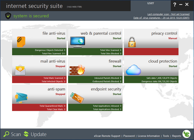 eScan Internet Security Suite 14.0.1400.1789