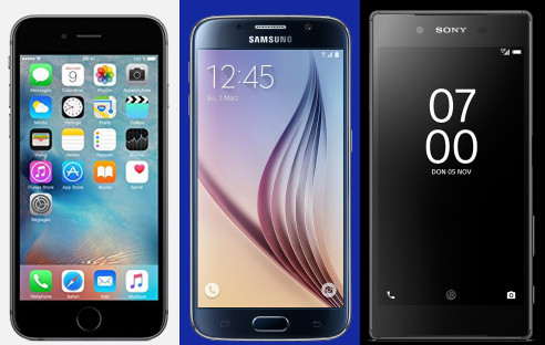 Apple iPhone, Samsung Galaxy S und Sony Xperia Z