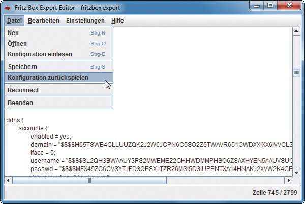 FB Editor: Das Tool editiert verborgene Router-Einstellungen, die sich in der Fritzbox-Oberfläche nicht ändern lassen (Bild 6).
