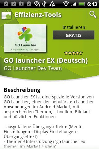 Die kostenlose App Go Launcher EX ist die erste Wahl, wenn es um die Personalisierung eines Android-Smartphones geht.