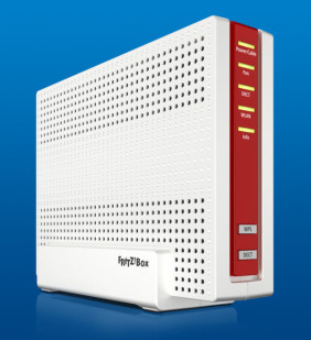AVM Fritzbox 6590 Cable: Die kommende Kabel-Fritzbox 6590 soll Datenraten von bis zu 1,7 GBit/s im Downstream und 240 MBit/s im Upstream ermöglichen.