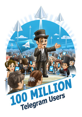 100 Millionen Nutzer Telegram