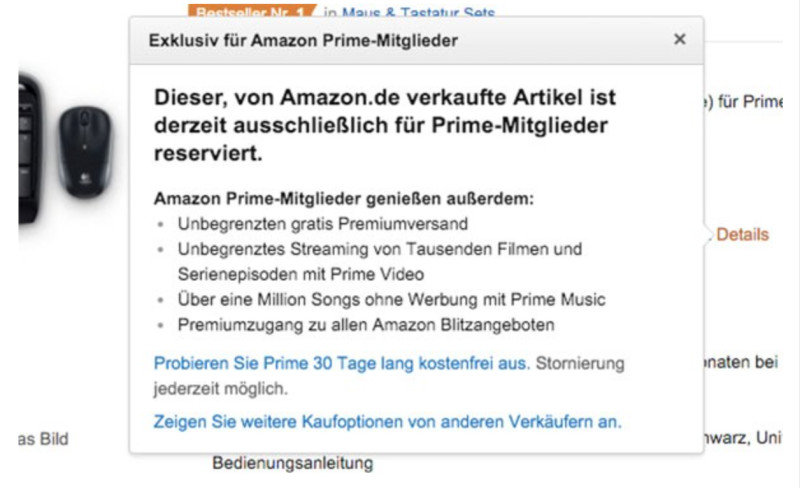 Amazon Prime Exklusiv Artikel