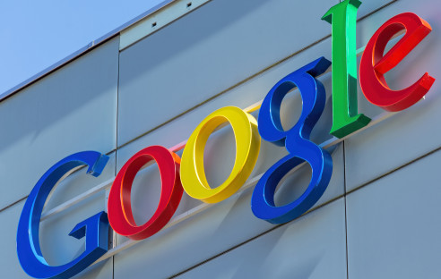 Google-Logo an Hauswand