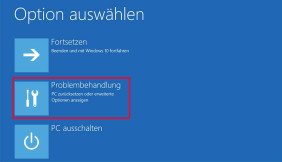 Problembehandlung in Windows 10