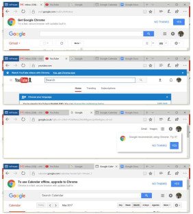 Chrome Werbung in Google-Produkten