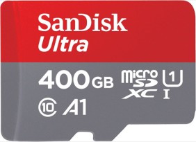 Ultra microSD mit 400 GByte Speicherkapazität.