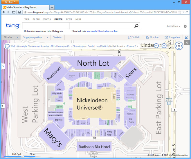 Karten von Gebäude-Inneren: Bing Maps kennt nun auch das Innere von rund 4.700 Gebäuden