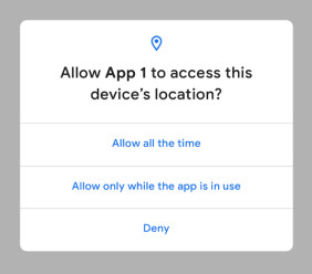 Standortzugriff in Android Q