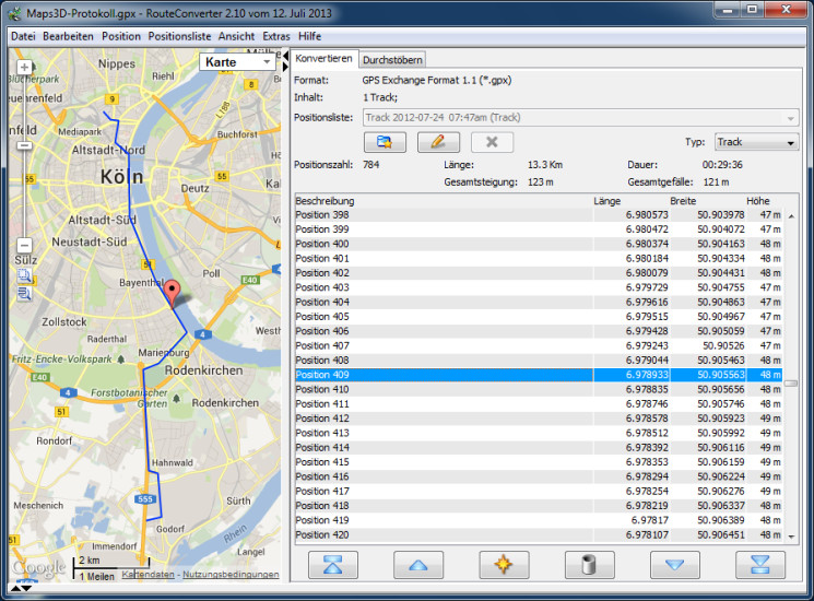 GPS-Tracking: Routeconverter 2.10 erschienen
