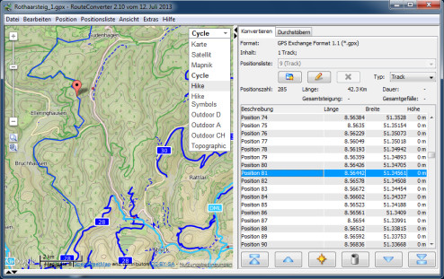 GPS-Tracking: RouteConverter 2.10 erschienen