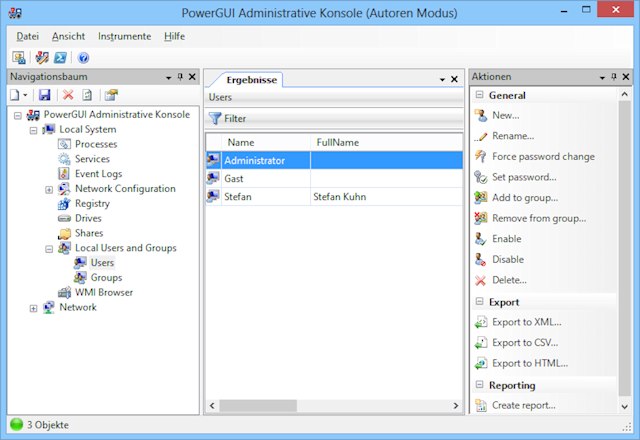 Power GUI erweitert die Windows-Powershell um eine grafische Bedienoberfläche, einen Skripteditor und die vorgefertigten Skripts der Powerpacks.