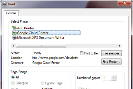 Google erweitert seinen Cloud-Druckdienst: Ein neuer Druckertreiber für Windows ermöglicht nun das Drucken aus allen Windows-Anwendungen heraus.