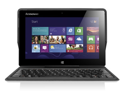 Der Lenovo IdeaPad Miix 10 ist ein wandelbarer Tablet-PC, der mit wenigen Handgriffen zu einem vollwertigen Windows-Notebook mit Tastatur wird. 