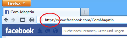 Verschlüsselte Verbindung: Eine Anmeldung auf der Facebook-Webseite ist ab sofort nur noch über die HTTPS-Adresse möglich