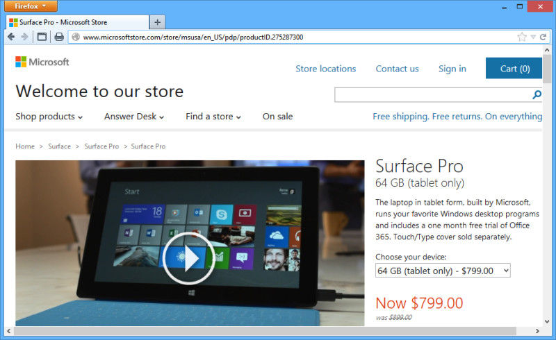 Surface Pro mit Rabatt: Ein Preisnachlass von rund 10 Prozent soll den Verkauf des Windows-Tablets ankurbeln