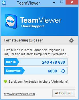 TeamViewer QuickSupport erlaubt die Fernwartung eines Windows-PCs mit der kostenlosen TeamViewer Vollversion.