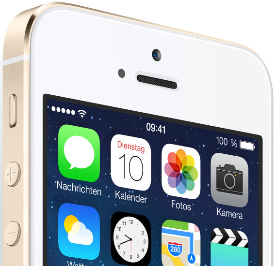 Champagner-Gold ist eine der neuen Gehäusefarben beim iPhone 5S.