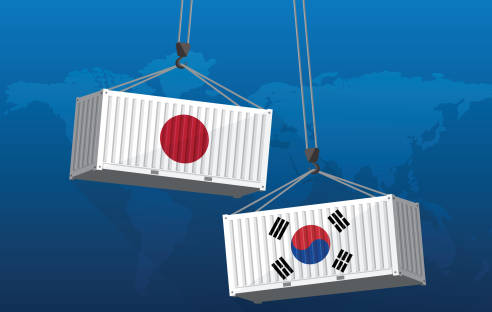 Container von Japan und Südkorea