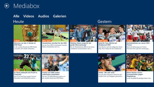 Apps: Sportschau als Kachel-App für Windows 8
