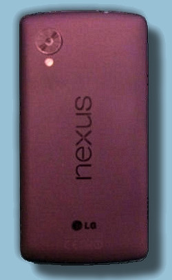 Das Reparaturhandbuch zeigt auch eine Rückansicht des neuen Nexus 5.