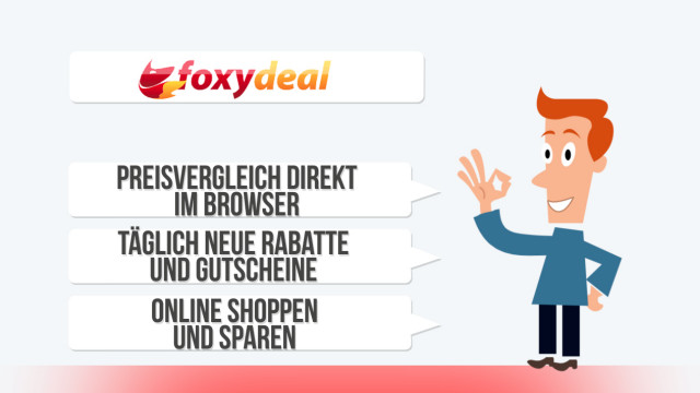 Foxy Deal: Das Add-on für Preisvergleiche blendet Werbung auf der Amazon-Seite ein.