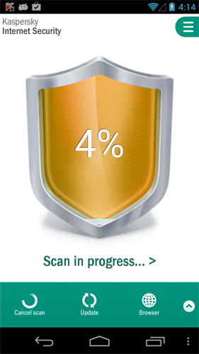 Platz 2 — Kaspersky Mobile Security 11.1: Erkennungsrate 99,7 %, Gesamtpunktzahl 12,5 Punkte