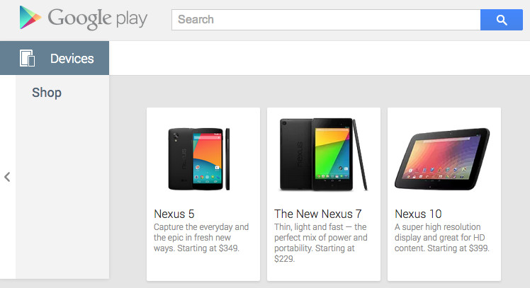 In der vergangenen Woche tauchte das Nexus 5 bereits versehentlich im Play Store auf. Der Preis: ab 349 US-Dollar.