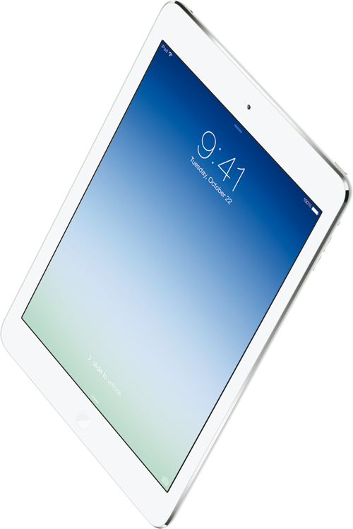 iPad Air: Das neue Sptzenmodell der Apple-Tablets kommt mit einem Retina-Display mit 9,7 Zoll, einem flottem A7-Prozessor und mit bis zu 128 GByte Speicher. 